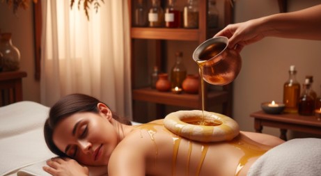 Ayurveda massage therapy session