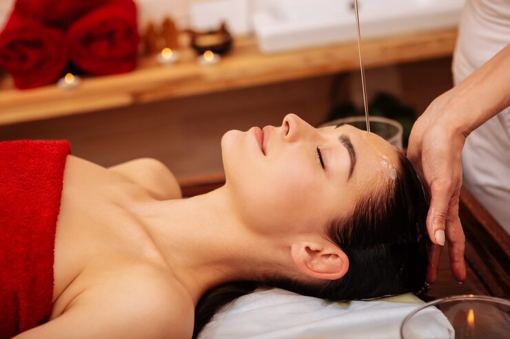 Ayurveda massage therapy session